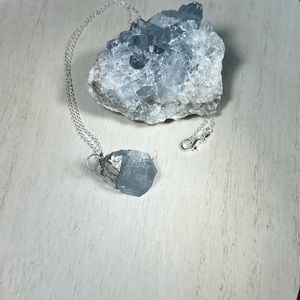 Healing Celestite Crystal Necklace